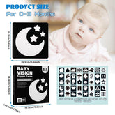 20pcs High Contrast Sensory Flash Cards with 40 Pictures for Babies - 1-3 months